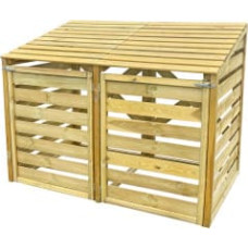 Atkritumu konteinera nojume, dubulta