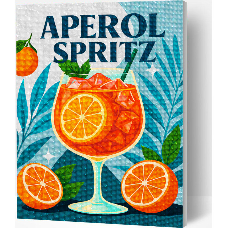 Splat Planet pixel art APEROL SPRITZ 30x40 cm