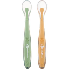 Petite&Mars 728125 Zestaw 2 silikonowych łyżeczek z etui Take&Match