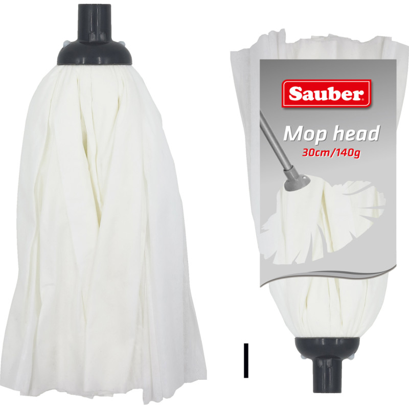 Sauber Apmaināmā mop galva viskoze/poliesters 140g / 30cm