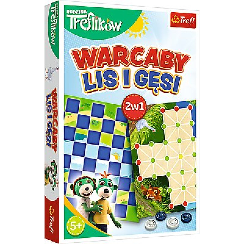 Trefl 02301 Gra Warcaby / Lis i Gęsi - Rodzina Treflików