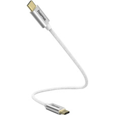 Hama 00183332 Charging/Data Cable, USB Type-C - USB Type-C 0.2m White