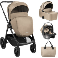 KIKKABOO Stroller 3in1 with carrycot Modena Beige