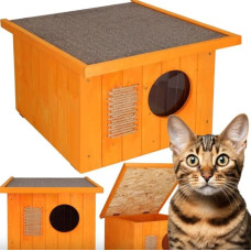 Cat house Springos CH001 teak