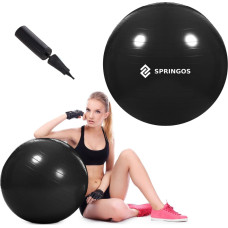 Springos Fitness ball Springos FB0014 65 cm with pump black