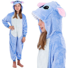 Springos Children’s Kigurumi Pajamas Stitch, One-Piece Jumpsuit Springos HA5065, Size 120-130 cm