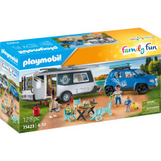 Playmobil CAMPING Kemperis ar automašīnu 71423