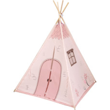 Wooden teepee with padded mat - Pink House