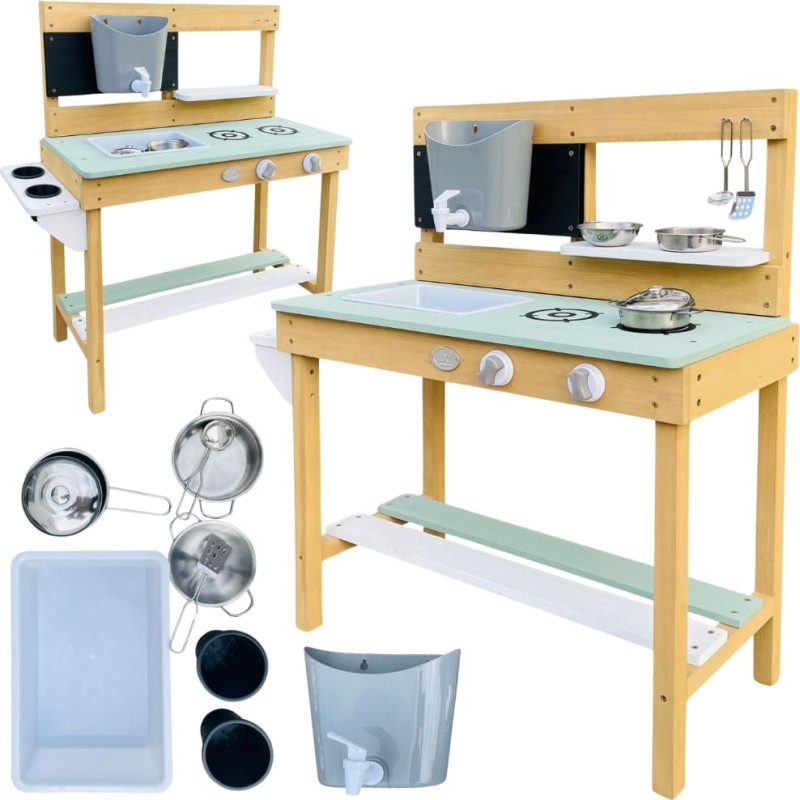 AXI large wooden play kitchen with water and sand