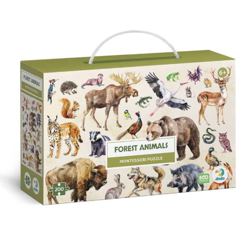 Dodo Educational puzzle Montessori puzzle "Forest animals"