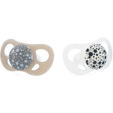 Twistshake 2x Pacifier 6+m Pastel Grey White 78595