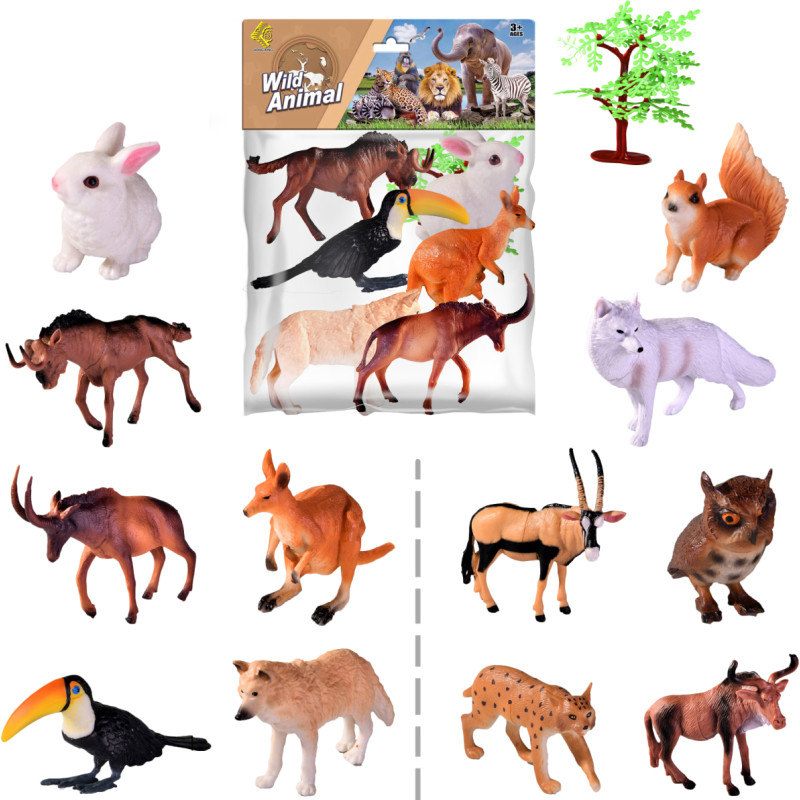 ZWIERZĘTA DZIKIE ZOO 6 SZTUK