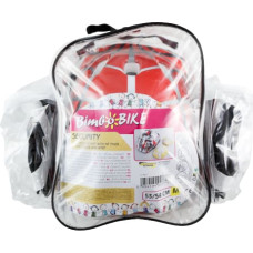 Bimbo Bike Set of kids bike helmet, knee and elbow pads, size M, spider