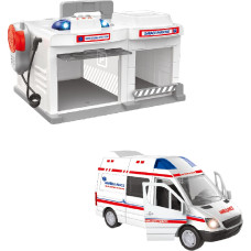 Ambulance playset with light and sound effects