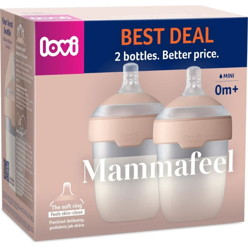 Lovi baro&scaron;anas pudele MAMMAFEEL, 2x150 ml., 0595