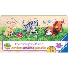 Ravensburger Wooden puzzle &ndash; Cute Baby Animals
