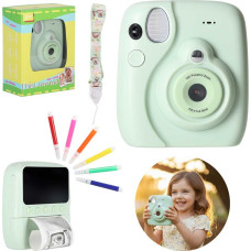 Digitālais instant fotoaparāts 16x 128GB kasetnes marķieri zaļš