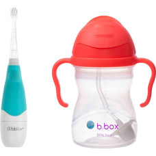 B.box 62382 Zestaw soniczna szczoteczka dla dziecka + bidon ze słomką 240 ml arbuzowy