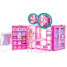 MIX Mattel HXD58 Lalka Modowa Barbie R&oacute;żowa Z Szafą