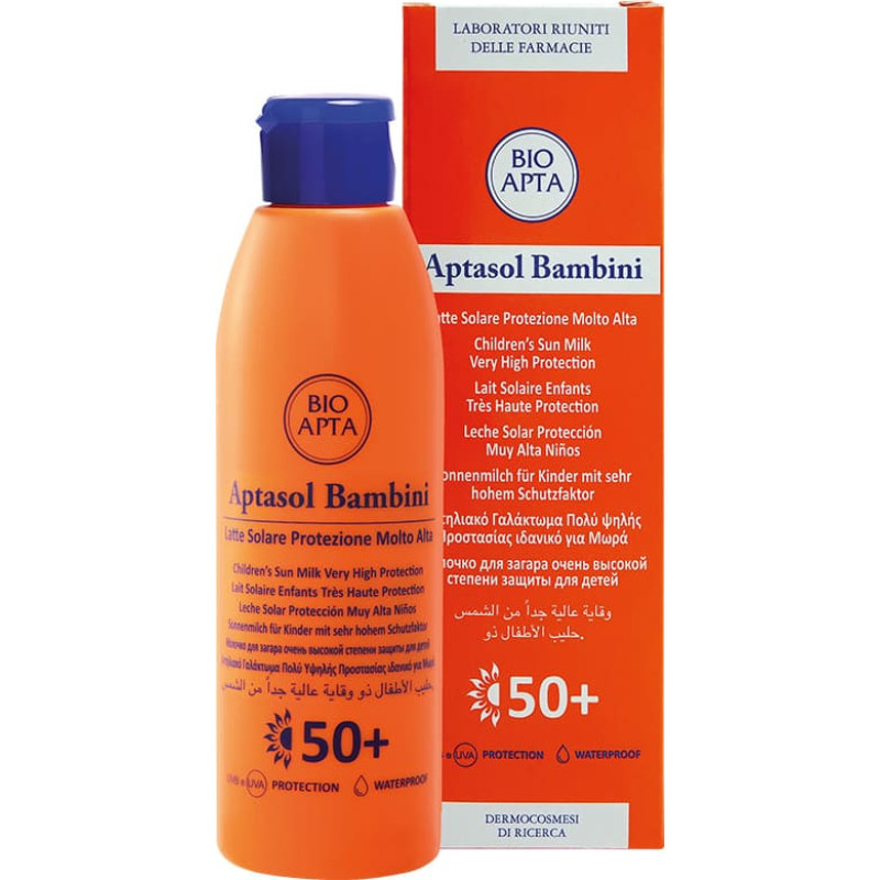 Bioapta Aptasol Bambini 50+ (protective milk for children with very high SPF 50+) 125ml