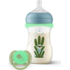 Philips Avent SCD838/17 GIFT SET BOTTLE 260ML NIGHT + RESPONSIVE PACIFIER NIGHT NATURAL