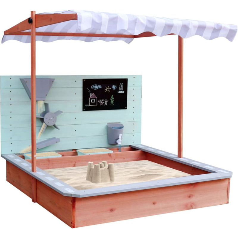 LULILO SABLO wooden sandbox with swivel roof