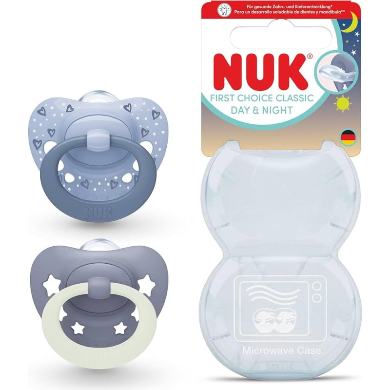 NUK 10176383 First Choice dummies SI2 CLASSIC D&N BLUE 2 pcs. 6-18m
