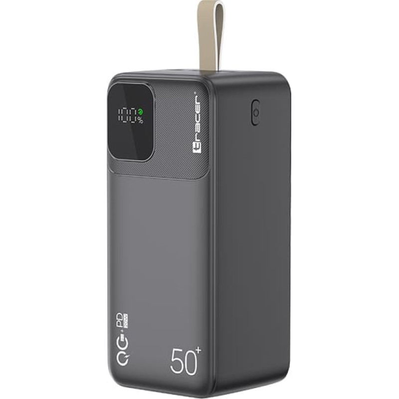 Tracer 47825 Prime-V5 50000mAh QC22.5W+PD20W Power Bank, Black