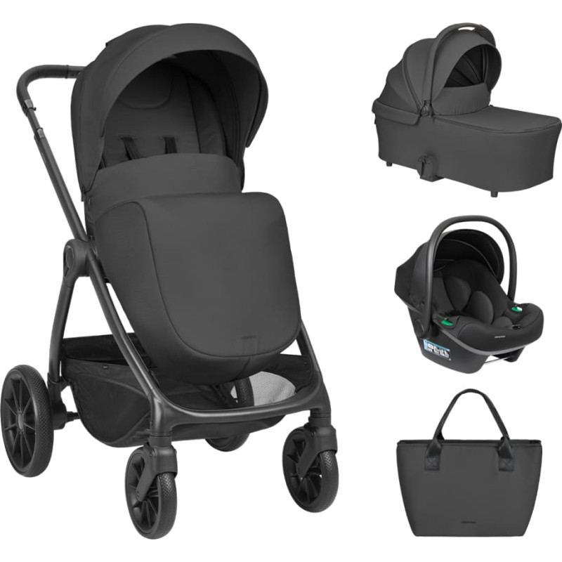 Stroller 3in1 with carrycot Modena Black 2027