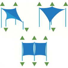 Springos Sun shade sail SN0058 4 x 3 m dark gray
