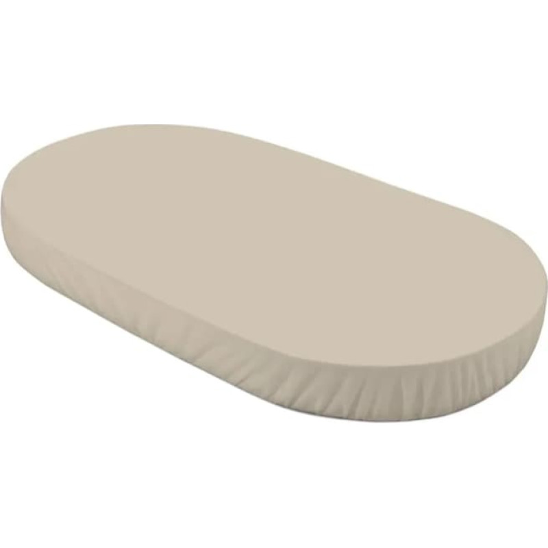 Waldin Prześcieradło bawełniane 124x73cm Owal Beige