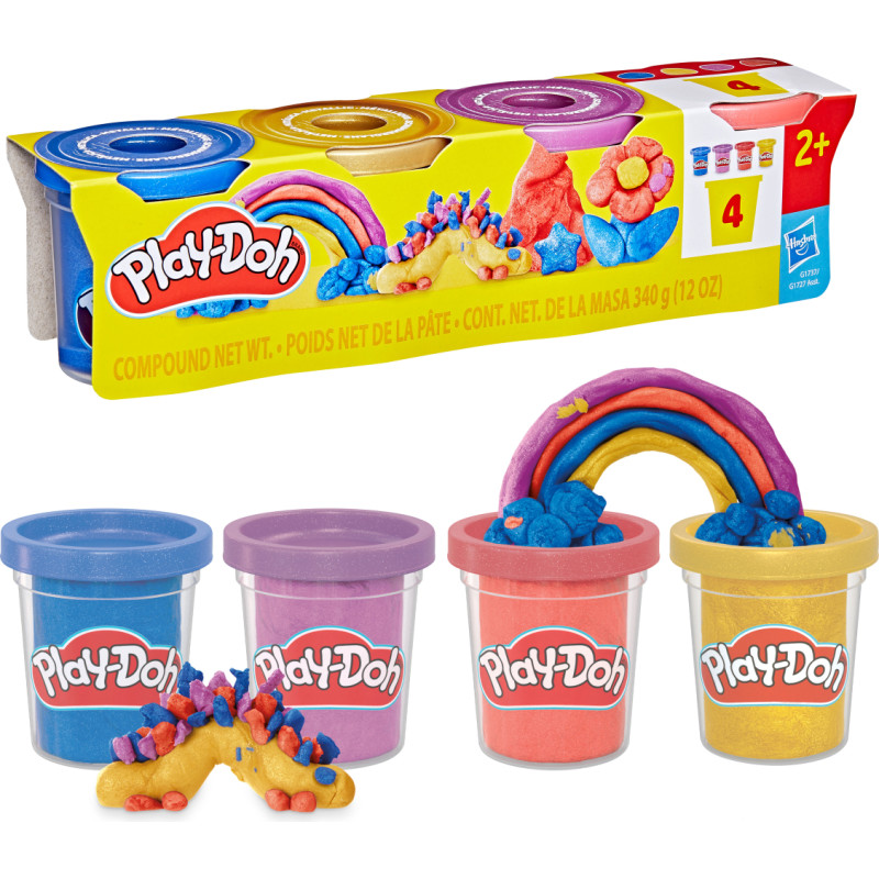 Hasbro Play Doh PLAY-DOH playset Shimmery Metallics 4 Pack