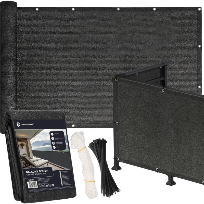 Springos Balcony Privacy Screen 0.9 x 5 m BN1031