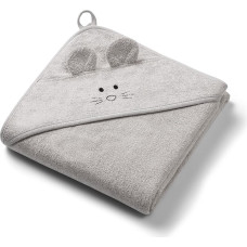 Babyono bamboo hooded towel 100x100 cm grey 1553/03