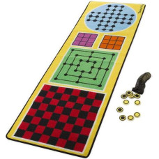 Melissa & Doug Melissa&Doug 4 in1 Game Rug Art.19424 Bērnu paklājiņš spēlēm  199.4 x 67.3 cm + 36 gab. koka kauliņi