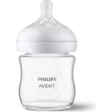 PHILIPS AVENT Natural Response glass baby bottle 125 ml, newborn pacifier, 0m+ SCY930/01