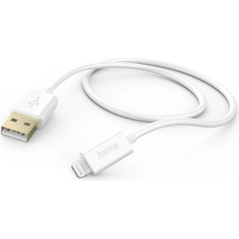 Hama 00201581 Charging Cable, USB-A - Lightning 1.5m white