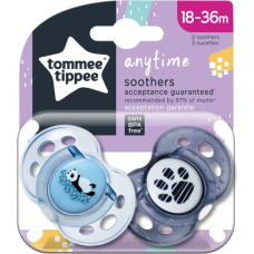 TOMMEE TIPPEE Closer to nature ANY TIME silicone pacifier orthodontic shape 18-36m 2 pcs. 43348694