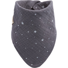 Baby In World BABY 01349 Muślinowa Bandama Gwiazdki Szara