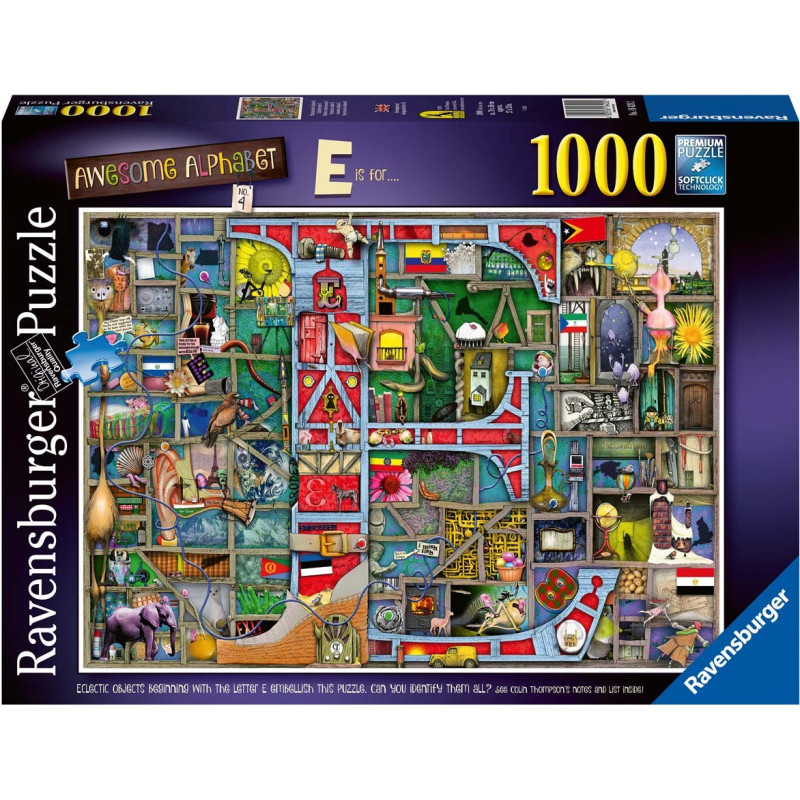 Ravensburger puzzle Awesome Alpabet E & F 1000p 16420