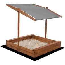 Wooden sandbox with roof SB120ER 120x120cm