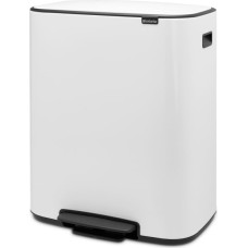 Brabantia (S) BRABANTIA BO atkritumu tvertne ar pedāli 2x30l, balta - 211447