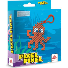 Red Castle Iron on beads, Octopus keychain