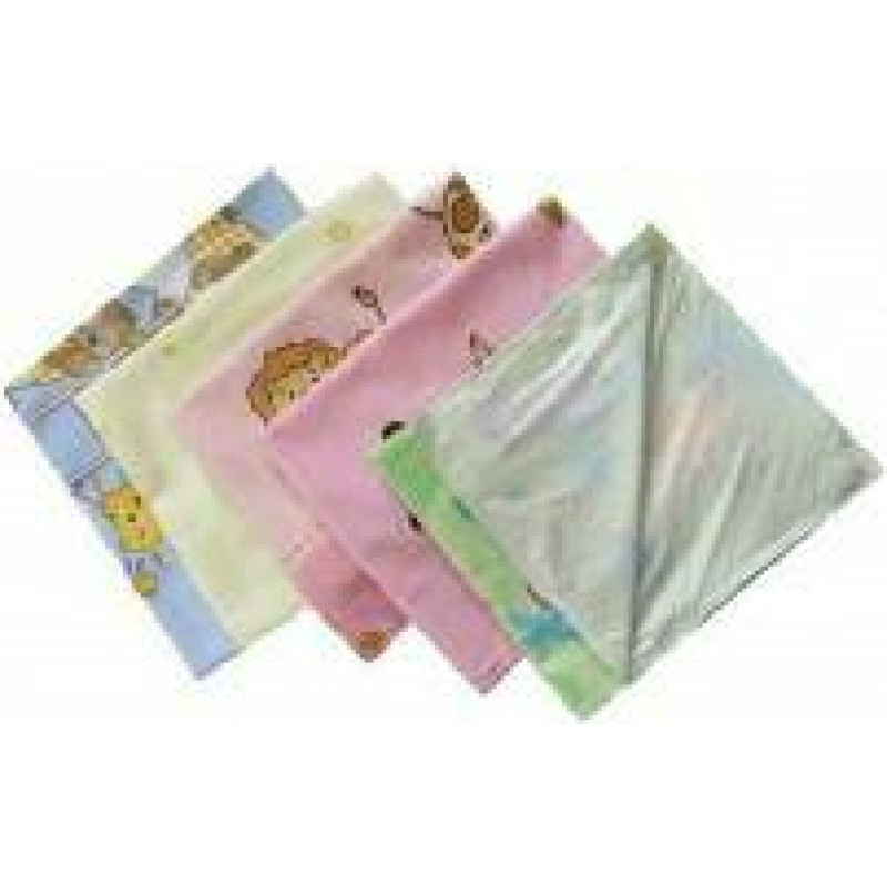 Miniania Diaper - 4518 - FLANNEL PRINT with BED PAD - MIX - size 50x60 cm