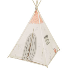 Wooden teepee with padded mat - Beige House