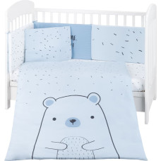 KIKKABOO Bedding set 6pcs 60/120 Bear with me Blue