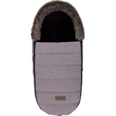 KIKKABOO Footmuff Fur Melange Grey