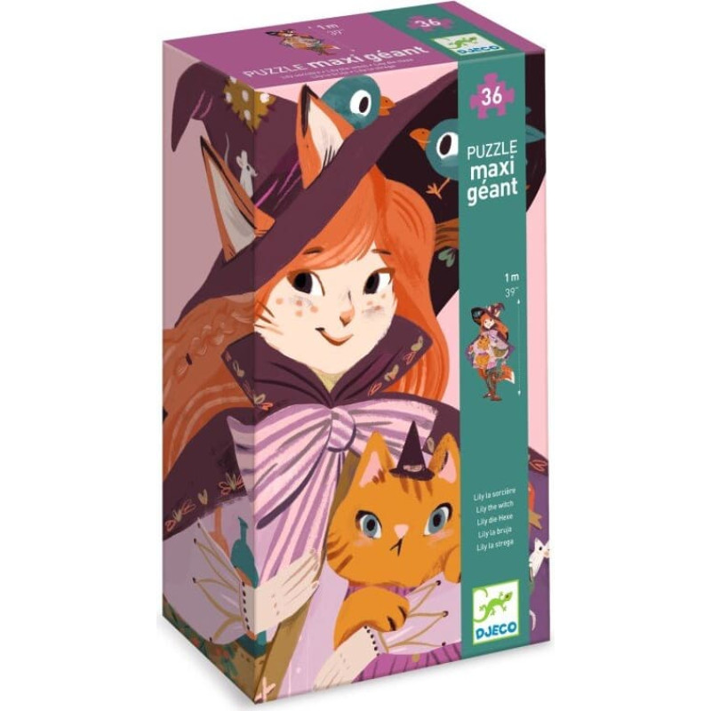 Djeco Giant puzzles - Lily the witch - 36 pcs