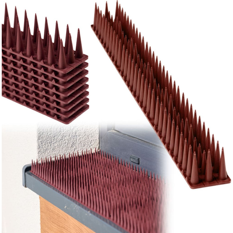 Baložu spīles putnu aizbāzni plastmasas blīvs blīvs brūns 8el. 43 cm