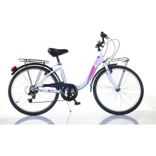 Dino Bikes Women's bicycle 24'' ''SUMMERTIME'', white/pink
